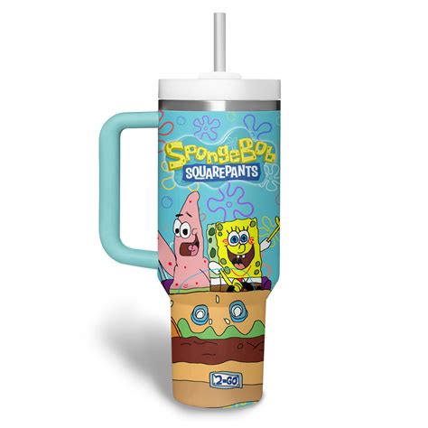 SpongeBob SquarePants Cartoon Custom Stanley Cup 40 oz 30 oz Tumbler ...