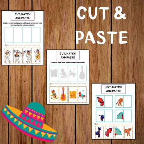 Cinco De Mayo Themed Cut and Paste Worksheets | Cinco De Mayo Cutting Activities | Made By Teachers