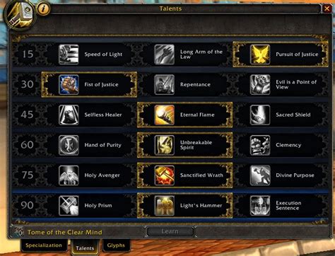 Protection Paladin PvE Tanking Talents, Builds, & Glyphs - MoP Classic ...