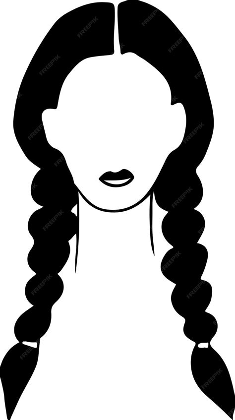 Woman portrait line art monoline hand drawing minimalist illustration ...