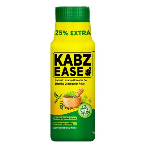 Buy Kabz Ease Natural Laxative Granules, 125 gm | Relieves Constipation ...