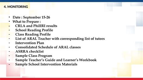 Image result for Sample of Aral Program Schedule