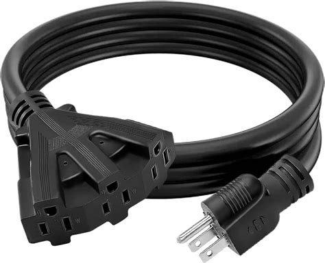Amazon.com: 6 FT 12/3 Outdoor Extension Cord with Multi Outlets, Heavy ...