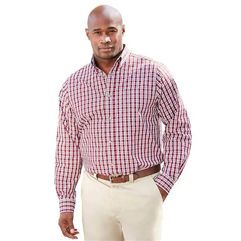 KingSize Men's Big & Tall Long Sleeve Wrinkle Free Sport Shirt
