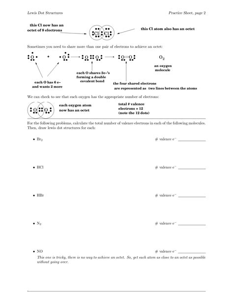 Lewis Structure Worksheet With Answers