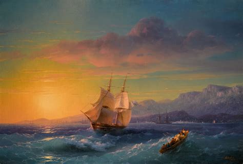 IVAN KONSTANTINOVICH AIVAZOVSKY Ship at Sunset off Cap Martin Estimate ...