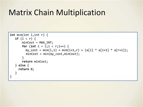 Image result for Matrix Chain Multiplication PPT