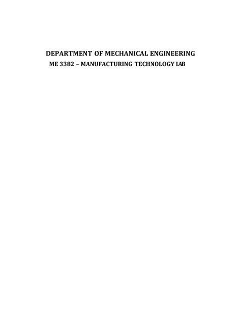 Ilide - lab record - DEPARTMENT OF MECHANICAL ENGINEERING ME 3382 ...