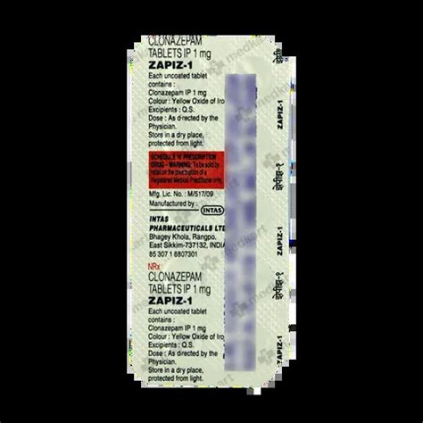 ZAPIZ 1MG TABLET 10'S Price, Uses, Side Effects & Substitutes | Medkart