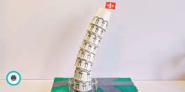 Leaning Tower of Pisa Paper Craft