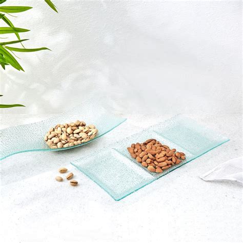Buy Abaco Barney Glass Partitioned Serving Platter - 38.5x17.5cm from ...