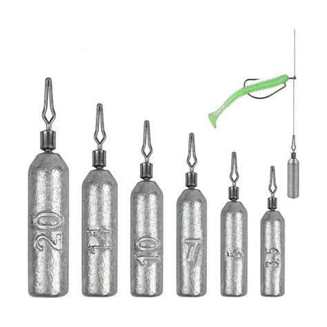 80PCS Fishing Weight Sinkers, Fishing Weight Kit No-Hassle Thin Pencil ...