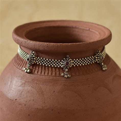 Kolhapuri 925 silver 3 Pendal chokerpatta thushi – Siddhi Silver