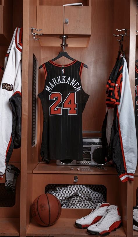 NBA Basketball Jersey in Locker Room