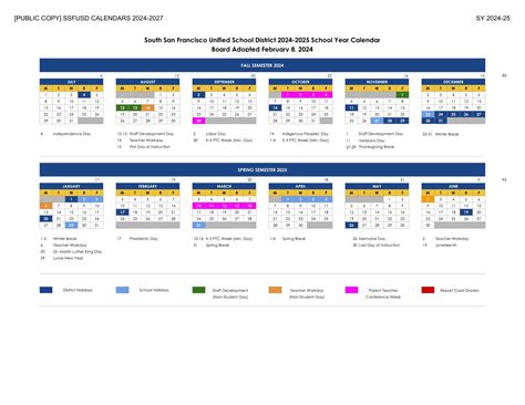 South San Francisco USD Calendar 25-26 [PDF] - EduCounty