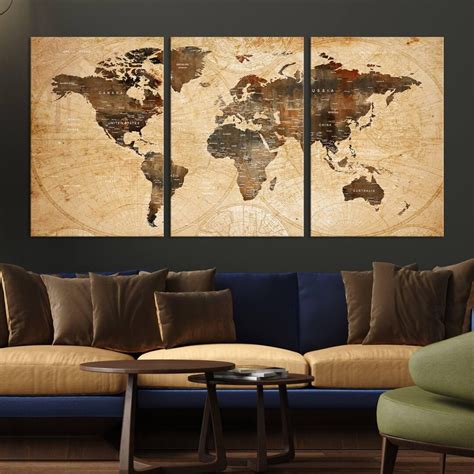 Large Framed World Map 的图像结果