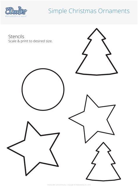 Christmas Ornaments Stencil