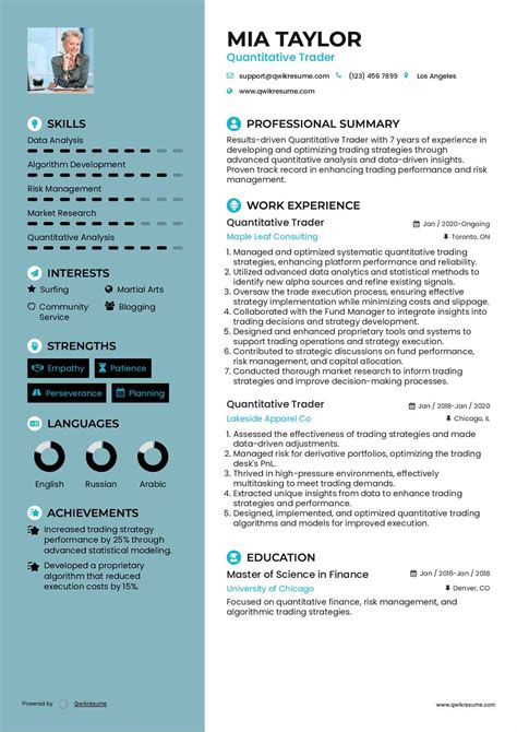 10+ Quantitative Trader Resume Samples & Templates for 2026