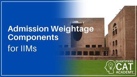 Admission Weightage Components for IIMs - Quantifiers