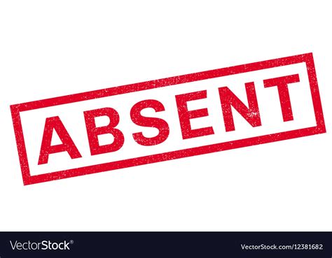 Absent rubber stamp Royalty Free Vector Image - VectorStock