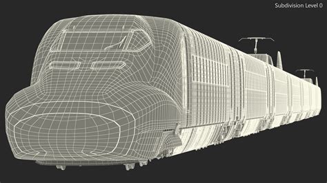 High Speed Bullet Train Rigged for Maya 3D model | 3D Molier International