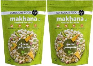 Conscious Food Cheese & Jalapeno Makhana| Roasted| Gluten Free ...