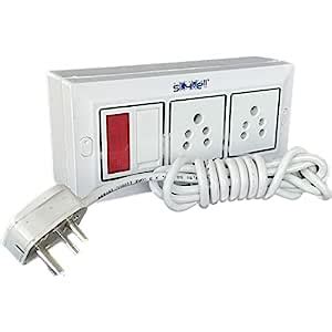 Buy SKYWELL Switch Board with 2 Power Plug,1 Switch On/Off & Power ...