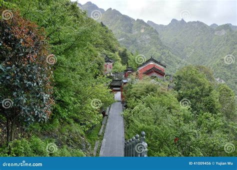 Chinese Hubei Wudang Mountains Stock Photo - Image of wudang, china ...