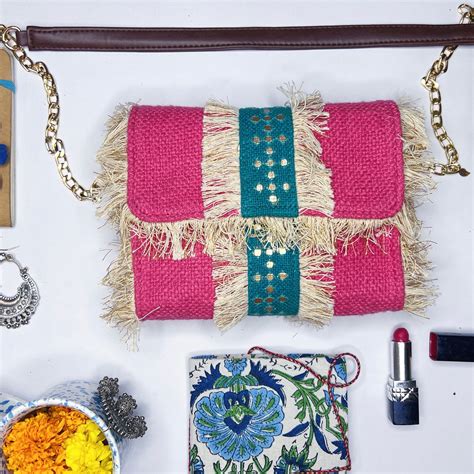 Cerise Pink Bling Sling – Bhastra Bags