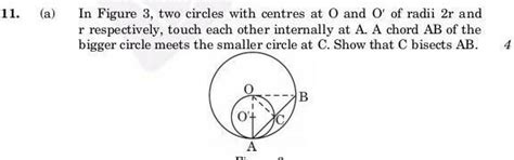 Two circles with centres O and O' are of radii 2r and r respectively ...