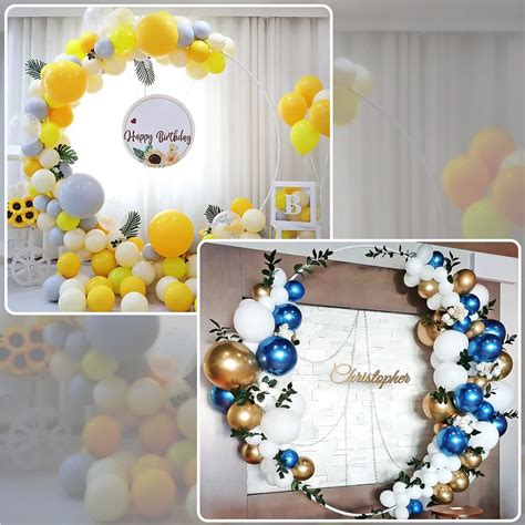 Round Balloon Arch Kit, 59 inch Reusable Round Backdrop Stand Kit with ...