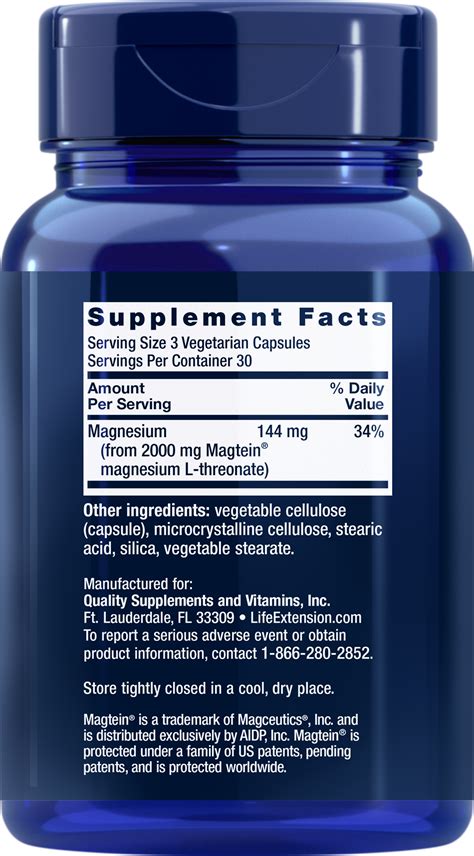 Life Extension Neuro-Mag Magnesium L-Threonate | India – Shasva Health