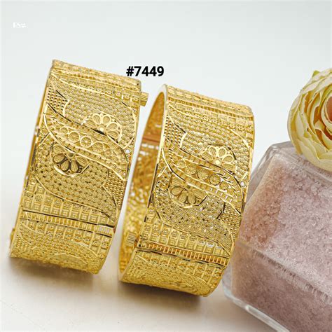 Gold Plated BANGLE 1 Gram Gold Plated Jewellery PMJ Model No : 7449 ...