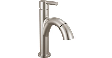 Delta 15749LF-SSPD Nicoli 1.2 GPM Single Hole Bathroom Faucet with Pull ...