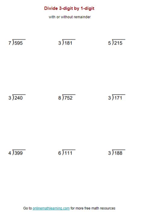 Image result for How to Divide 3-Digit Numbers