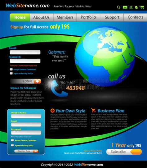 商业网站模板图片免费下载-5158031903-千图网Pro
