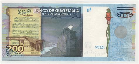 Guatemala 200 Quetzales 18-2-2009 Pick 120 UNC Uncirculated Banknote ...