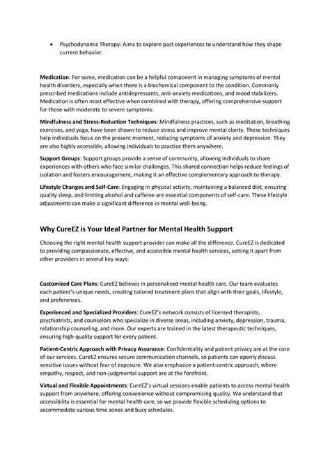 Top 5 Signs You May Need Mental Health Support – And How CureEZ Can Help.pdf - importance of mental health pdf