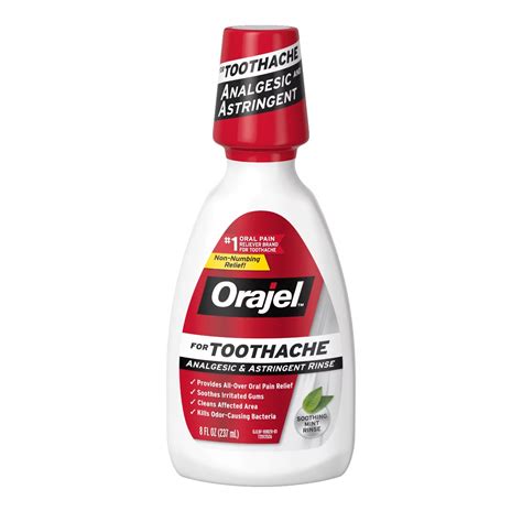 Orajel Toothache Mouth Rinse, 8 fl oz
