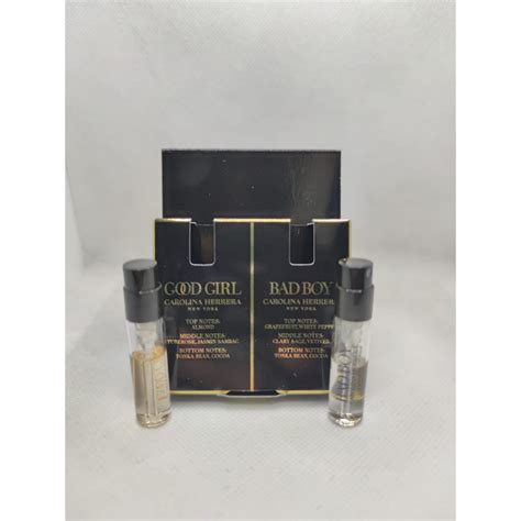 Set Perfume Carolina Herrera Good Girl 1.5ml EDP & Bad Boy 1.5ml EDT ...