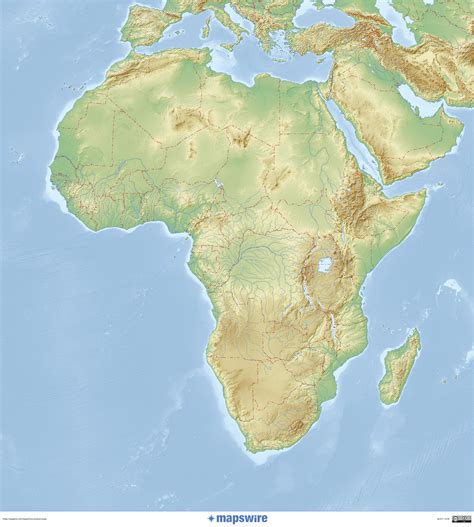 Physical Maps of Africa | Mapswire