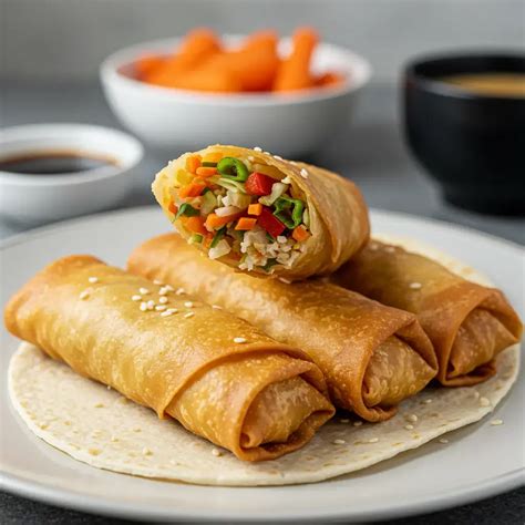 Crispy Veggie Egg Rolls - Recipe Flame