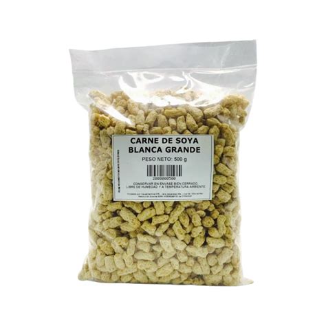 CARNE DE SOYA BLANCA GRANDE – 500 g – SanoAlimentos