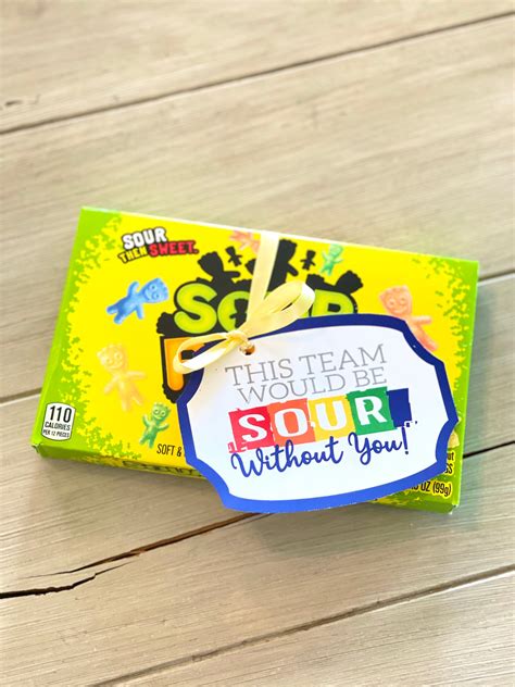 Cheerleading Team Gift, New Cheer Team Gifts, Sour Patch Gift Tags, PDF ...