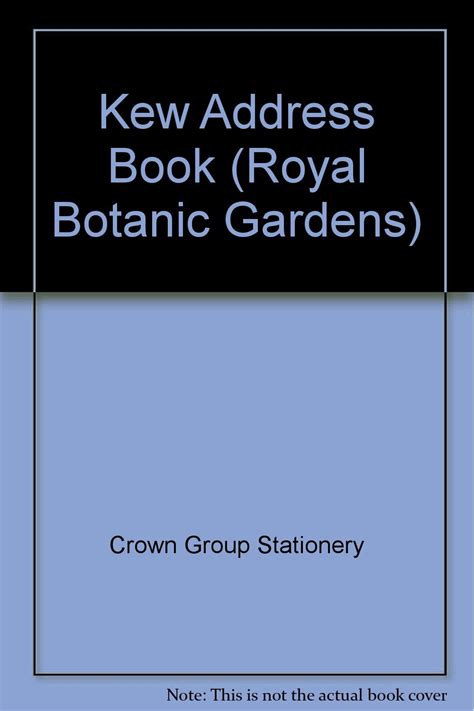 Kew Address Book (Royal Botanic Gardens) : Crown Group Stationery ...