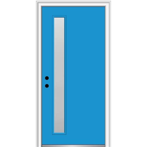 MMI DOOR Spotlights 30-in x 80-in x Fiberglass Full lite Right-hand ...