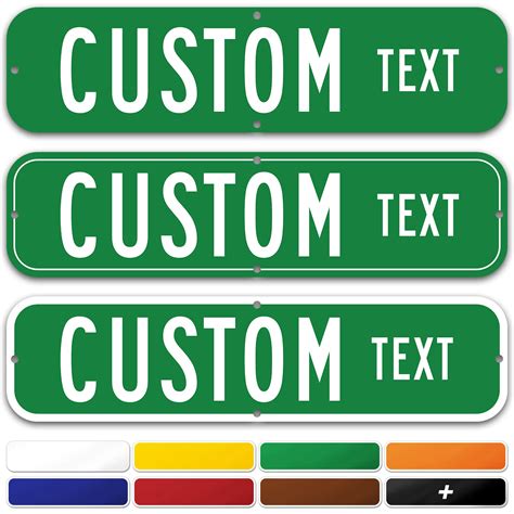 Custom Street Sign Road Sign Address 8 Colors Reflective Option ...