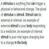 What do you meanmean by stimuli in human body - Brainly.in