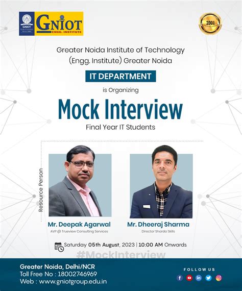 Mock Interview is Organized by IT Department | GNIOT Campus, Greater Noida