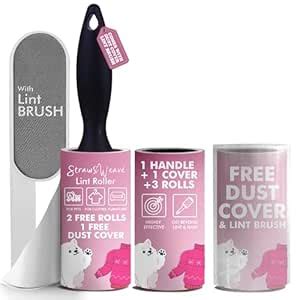 Lint Roller for Clothes with Brush | Pet Hair Roller | 1 Steel Wool ...